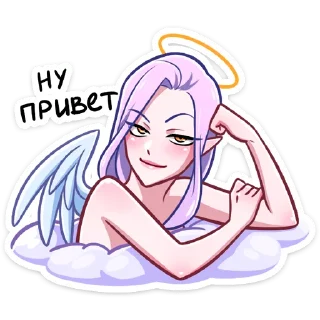 Telegram sticker pack "Ангелица Вайолет"