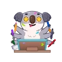 Sticker from the "Kozy Koala" sticker pack