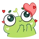 Sticker from the "Лягуш Пип" sticker pack