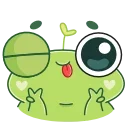 Sticker from the "Лягуш Пип" sticker pack