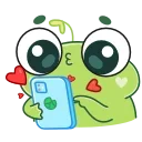 Sticker from the "Лягуш Пип" sticker pack