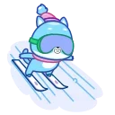 Sticker from the "Кот Снежок" sticker pack