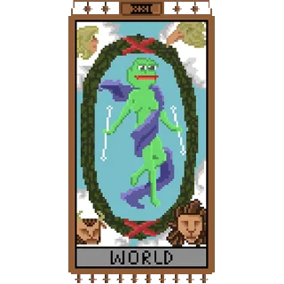 Sticker from the "Таро Pepes" sticker pack