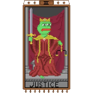 Sticker from the "Таро Pepes" sticker pack