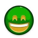 Sticker from the "Green Emoji" sticker pack