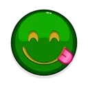 Sticker from the "Green Emoji" sticker pack