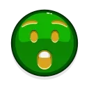 Sticker from the "Green Emoji" sticker pack