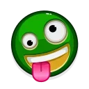 Sticker from the "Green Emoji" sticker pack