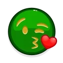 Sticker from the "Green Emoji" sticker pack