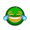 Sticker from the "Green Emoji" sticker pack