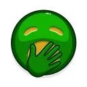 Sticker from the "Green Emoji" sticker pack