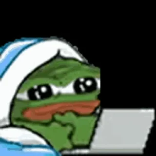 Sticker from the "Sad Pepe" sticker pack