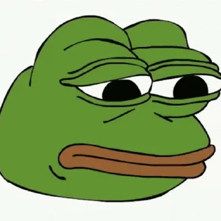 Sticker from the "Sad Pepe" sticker pack