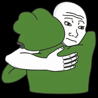 Sticker from the "Sad Pepe" sticker pack