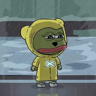 Sticker from the "Sad Pepe" sticker pack