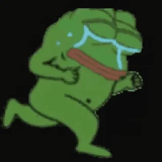 Sticker from the "Sad Pepe" sticker pack