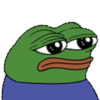 Sticker from the "Sad Pepe" sticker pack