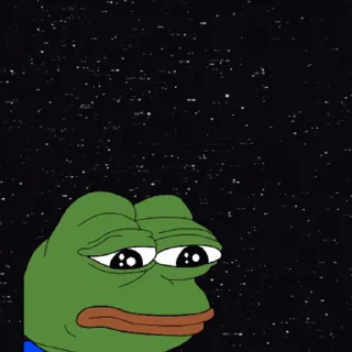 Sticker from the "Sad Pepe" sticker pack