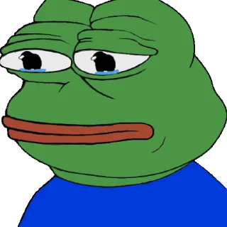 Sticker from the "Sad Pepe" sticker pack