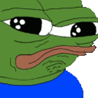 Sticker from the "Sad Pepe" sticker pack