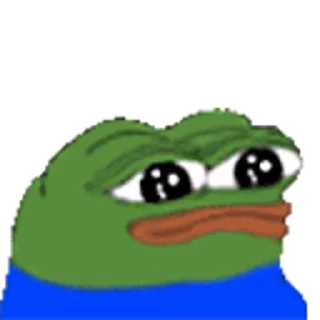 Sticker from the "Sad Pepe" sticker pack