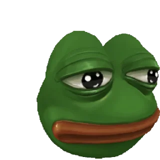 Sticker from the "Sad Pepe" sticker pack