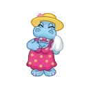 Sticker from the "Happy Hippos" sticker pack