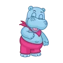 Sticker from the "Happy Hippos" sticker pack