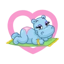 Sticker from the "Happy Hippos" sticker pack