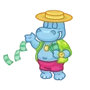 Sticker from the "Happy Hippos" sticker pack