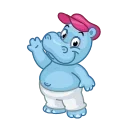 Sticker from the "Happy Hippos" sticker pack