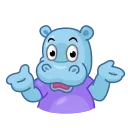 Sticker from the "Happy Hippos" sticker pack