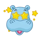 Sticker from the "Happy Hippos" sticker pack