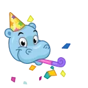 Sticker from the "Happy Hippos" sticker pack