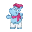 Sticker from the "Happy Hippos" sticker pack