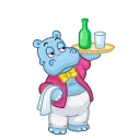 Sticker from the "Happy Hippos" sticker pack