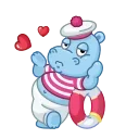 Sticker from the "Happy Hippos" sticker pack