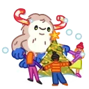 Sticker from the "Yeti on Holidays" sticker pack