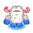 Sticker from the "Yeti on Holidays" sticker pack