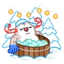 Sticker from the "Yeti on Holidays" sticker pack