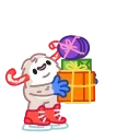 Sticker from the "Yeti on Holidays" sticker pack