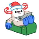 Sticker from the "Yeti on Holidays" sticker pack