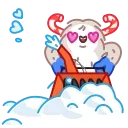 Sticker from the "Yeti on Holidays" sticker pack