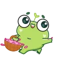 Sticker from the "Pip frog" sticker pack