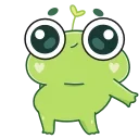 Sticker from the "Pip frog" sticker pack