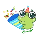 Sticker from the "Pip frog" sticker pack