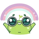 Sticker from the "Pip frog" sticker pack