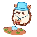 Sticker from the "Ёжик" sticker pack