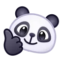 Sticker from the "Panda Emoji" sticker pack