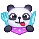 Sticker from the "Panda Emoji" sticker pack